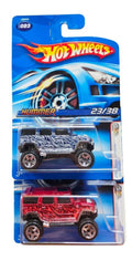 Hot Wheels First Editions Hummer H2 Lot of 2 (#023, 23/38), Damaged cards and Blisters