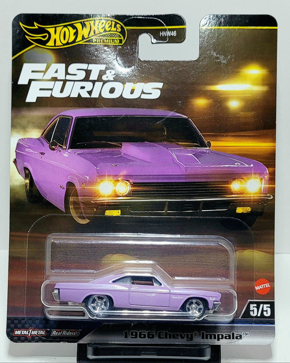 Hot Wheels, Premium Fast & Furious, 1966 Chevy Impala,Damaged Card