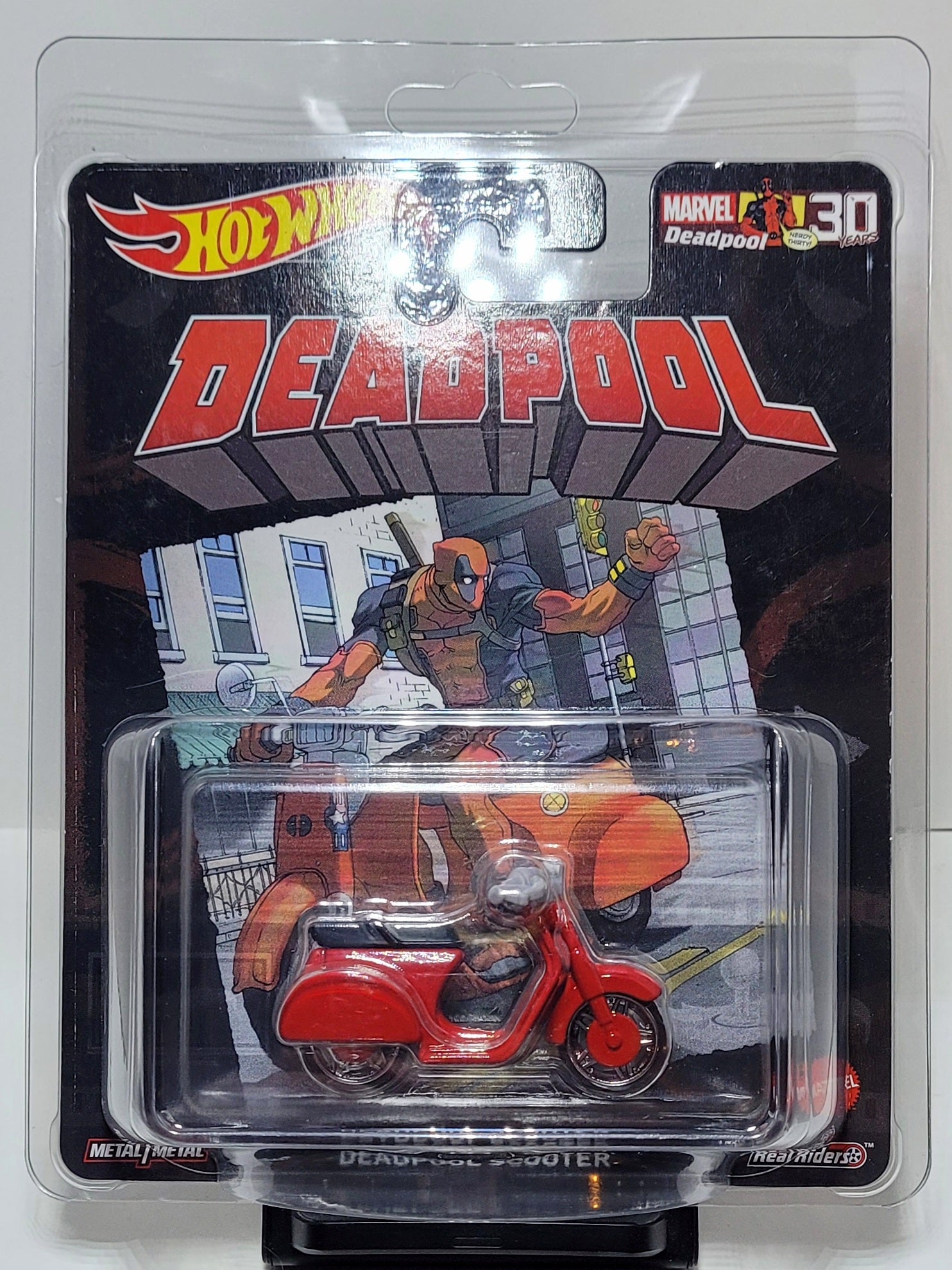 Hot Wheels Premium Deadpool Scooter with Protector