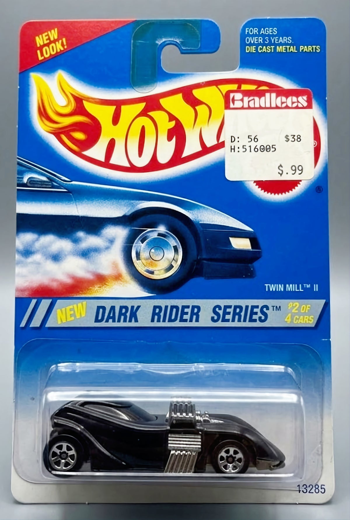 Hot Wheels Twin Mill II, Dark Rider Series, Damaged Card and Blister