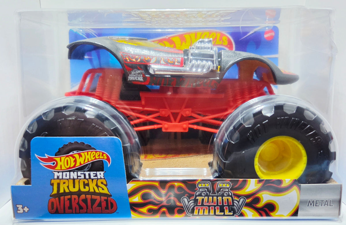 Hot Wheels Monster Trucks Oversized 1:24 Scale Twin Mill, Damaged Blister Box