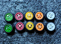 1:64 Wheels 5 Sets, JDM Style, Mix Colors