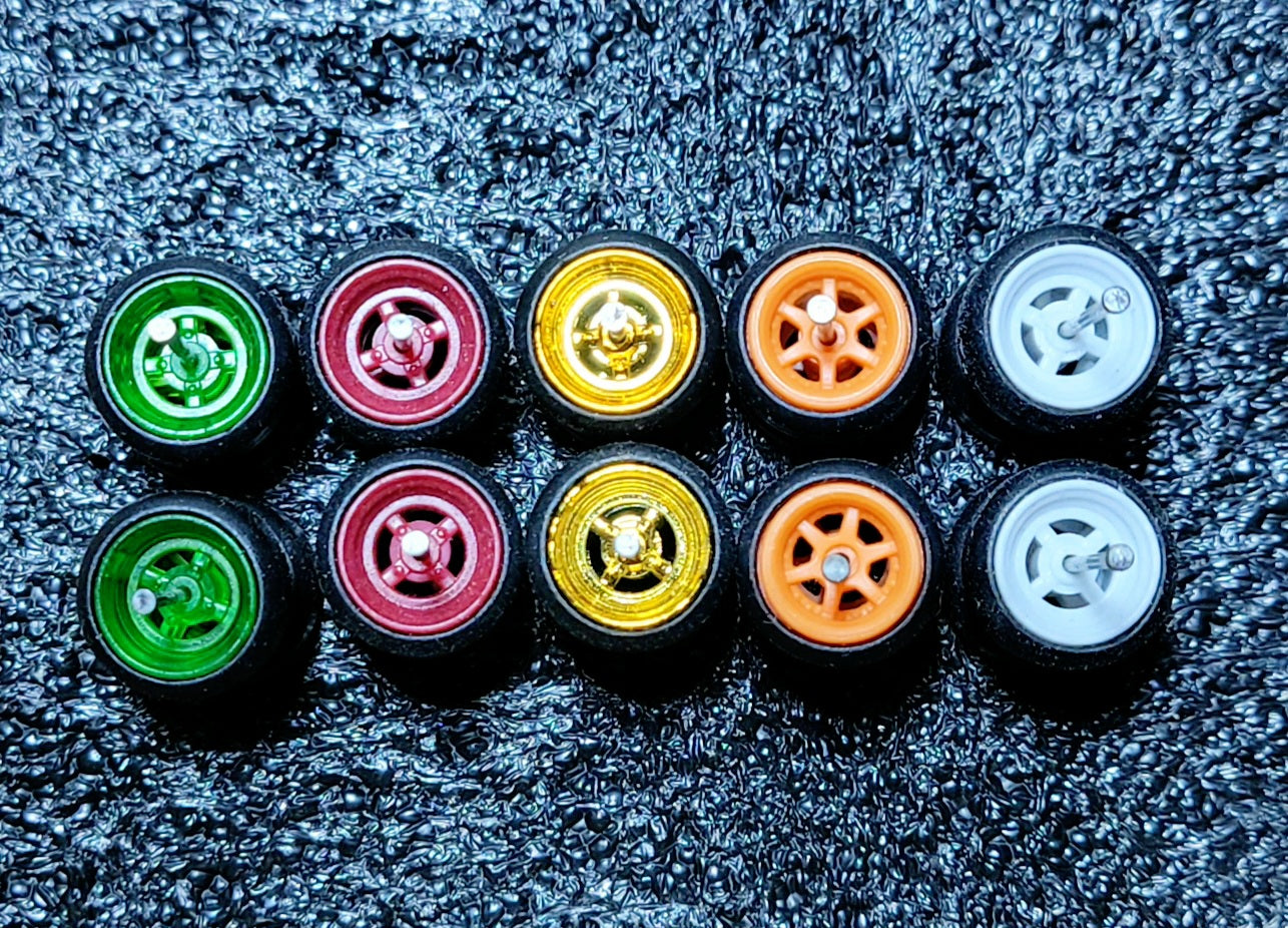 1:64 Wheels 5 Sets, JDM Style, Mix Colors