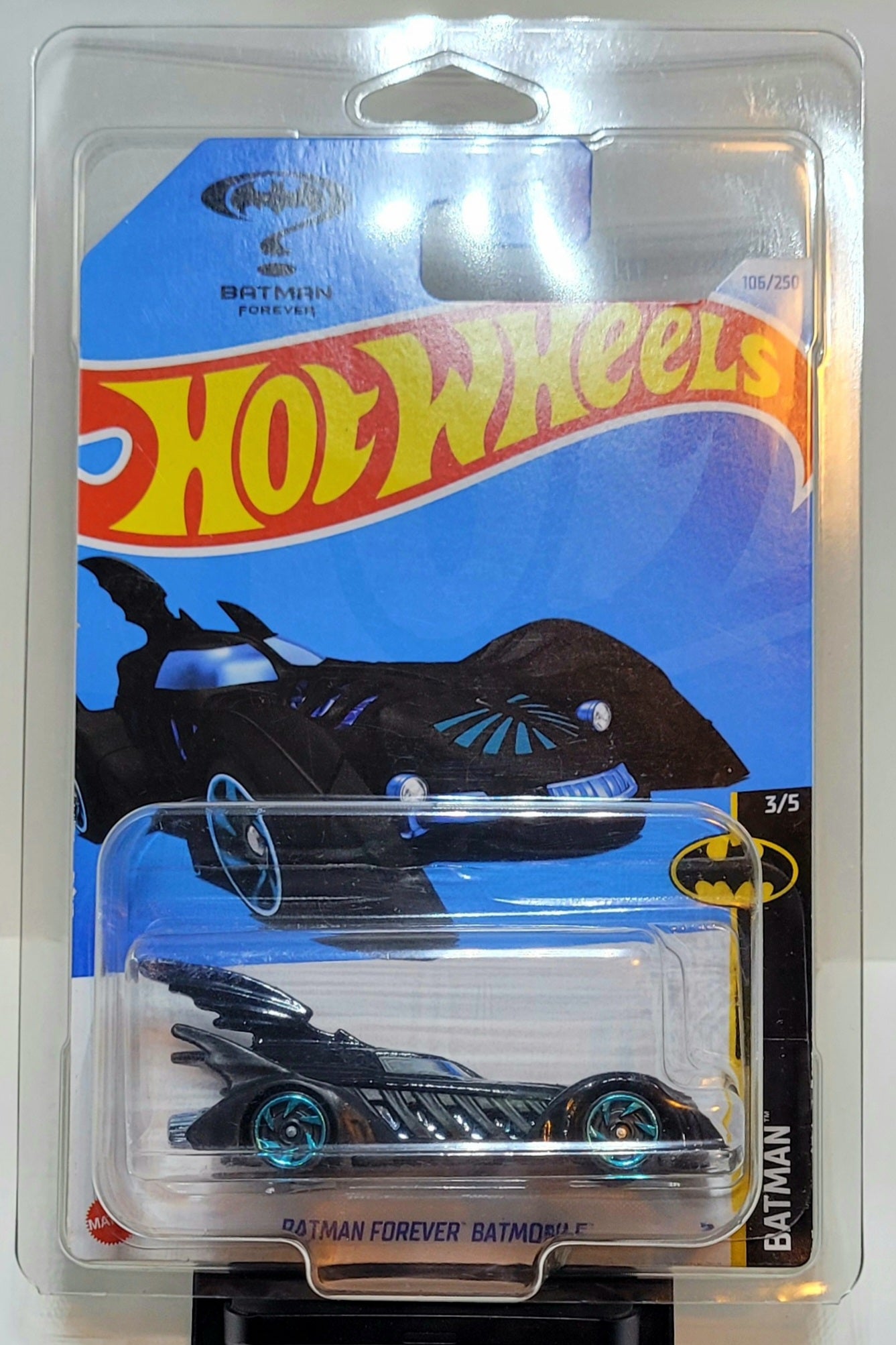 Hot Wheels Batman Forever Batmobile, specifically Treasure Hunt With Protector