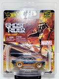 Hot Wheels Premium Pop Culture Marvel Ghost Rider Charger, Protector Included