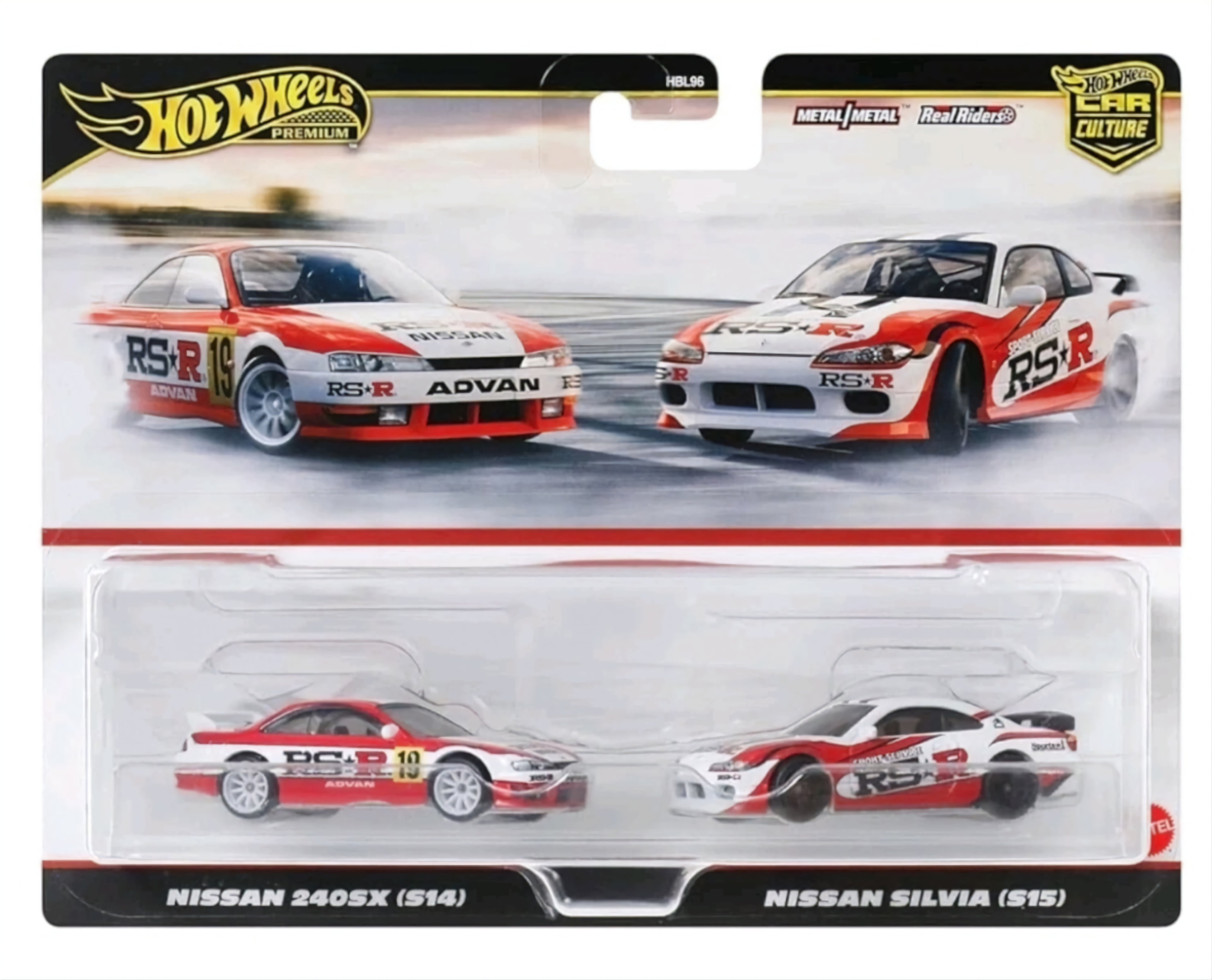Hot Wheels Premium Car Culture set, 2 models, Nissan 240SX (S14) and a Silvia (S15) Target Exclusive