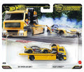 Hot Wheels Premium Team Transport set, 20 Toyota GR Supra and matching Fleet Street transporter truck